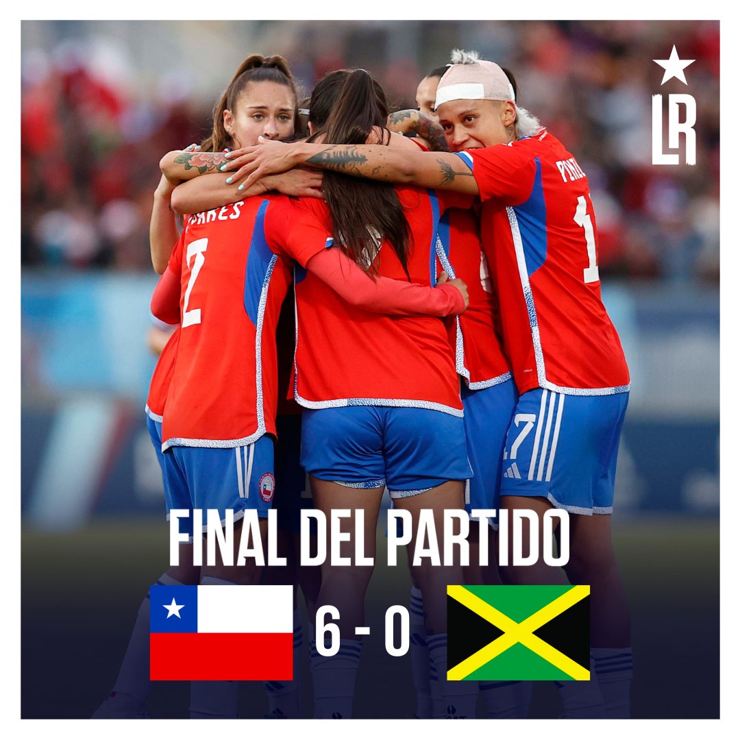 🚨90+3' - ¡Final del partido!

Con goles de Yastin Jiménez, Yessenia López, Franchesca Caniguán, Isidora Olave, María José Urrutia y Karen Araya, #LaRojaFememina derrotó a Jamaica 🇯🇲 y aseguró su clasificación a semifinales de <a href="/santiago2023/">Santiago 2023</a>. 

#SomosLaRoja