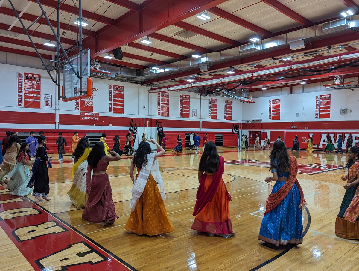 Garba Night in full swing at <a href="/CardinalsLHS/">Lawrence High School</a>!