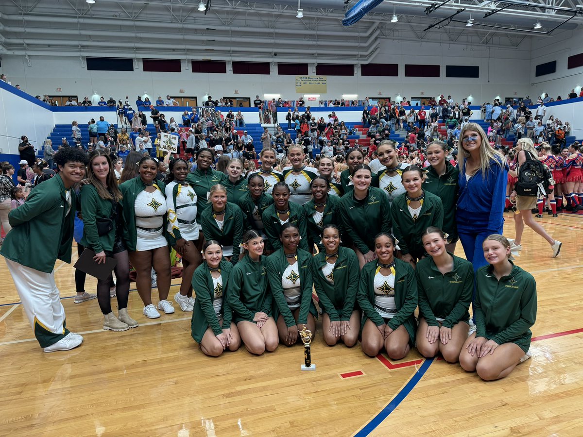 ldhscheersquad's tweet photo. Team Goal: ✅ 
Finished 3rd in the Region with an overall good performance. 4 of our athletes were selected for All Region: Mary Francis Kennedy, Jakeyla Butler, Marley Benson and Kyler Russ and our very own, Coach Erin Patterson was named Region 2-AAAA Coach of the Year. https://t.co/4d2MP3Ld3t