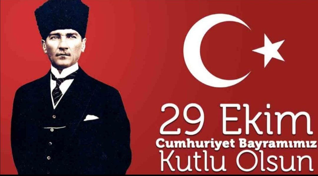 29 EKİM CUMHURİYET BAYRAMIMIZ KUTLU OLSUN !

CUMHURİYETİN 100. YILINDA İLELEBET BAĞIMSIZ TÜRKİYE  !

NE MUTLU TÜRK 'ÜM DİYENE !

#Atatürkünizinde100YIL #CumhiriyettenVazgeçmeyiz 
#CUMHURIYETİMİZ100Yaşında