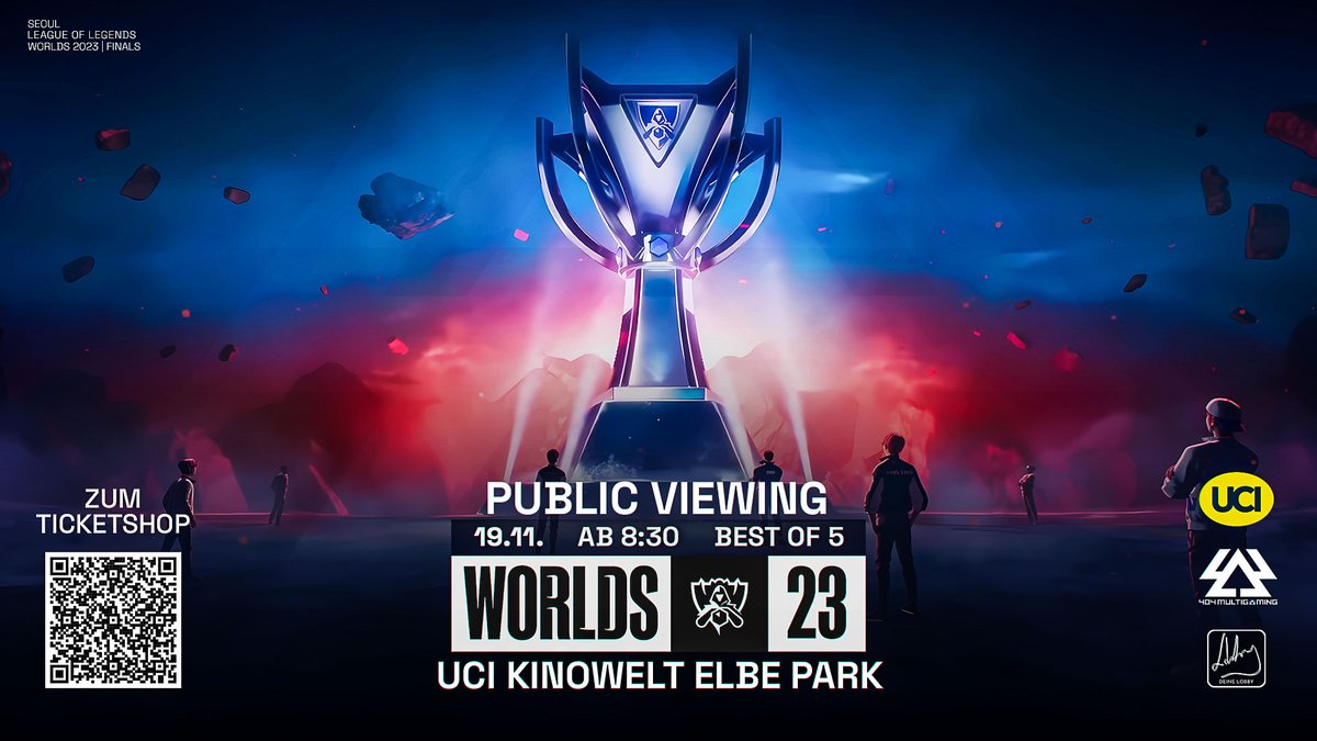 404_Multigaming's tweet image. Seid gegrüßt Beschwörer! 😈

Die @lolesports #WORLDS2023 sind in vollem Gange! Am 19.11. gipfelt das größte E-Sport-Event der Welt im Finale in #Seoul!🏆

Auf zum #PublicViewing im UCI #Dresden 
Tickets ▶ 404mg.de/lol-worlds-202…

#GamingSzeneDresden #404MG #LIMITSNOTFOUND