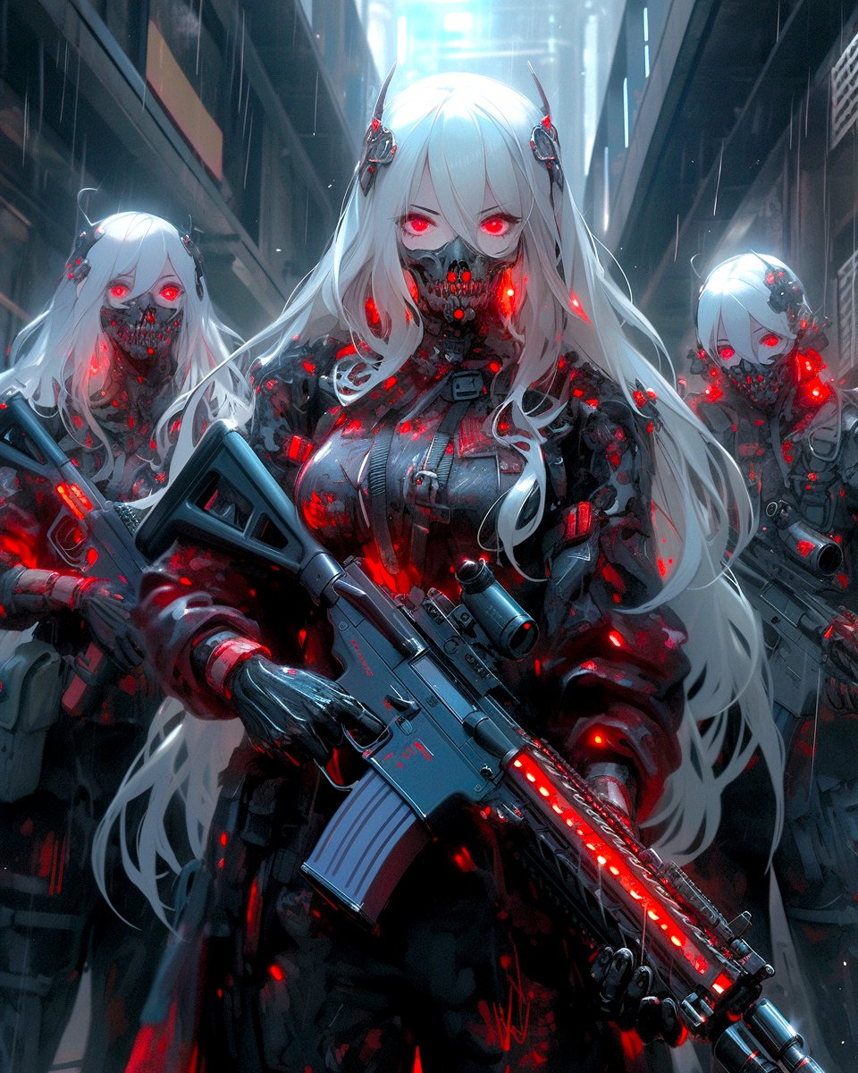 ai_altdims's tweet image. Ruby Squad.
#Mercs #Mercenary #Mercenaries #Soldier #Soldiers #GunsforHire #Guns #Weapons #Skulls #Red #White #Midjourney #Ai #AiArt #Niji #Sunday