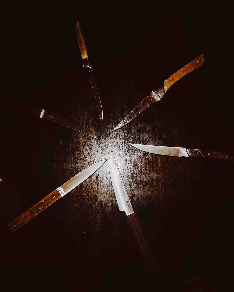 A cut above the rest. Each knife has a special story behind the make of their blades/handles. When ordering a steak off of our menu, guests get to pick their weapon of choice and are told the tale behind their  🔪.  Book your reservations here: gwenla.com