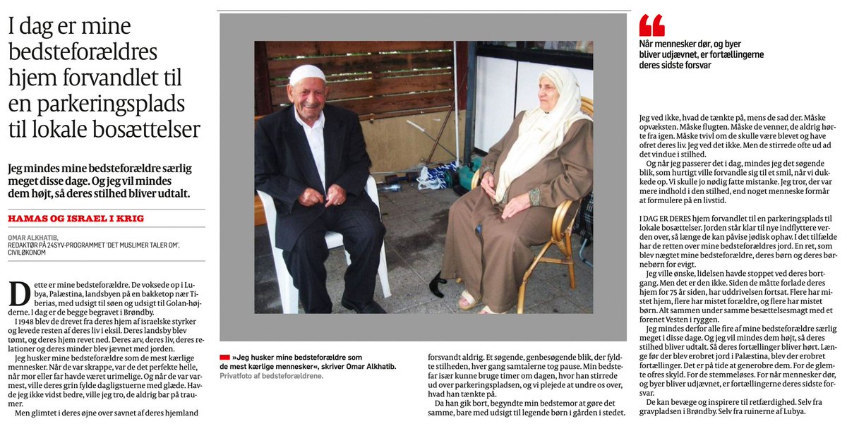 Politiken har valgt at bringe opslaget om mine bedsteforældre, med reference på forsiden. Jeg håber det vil inspirere.