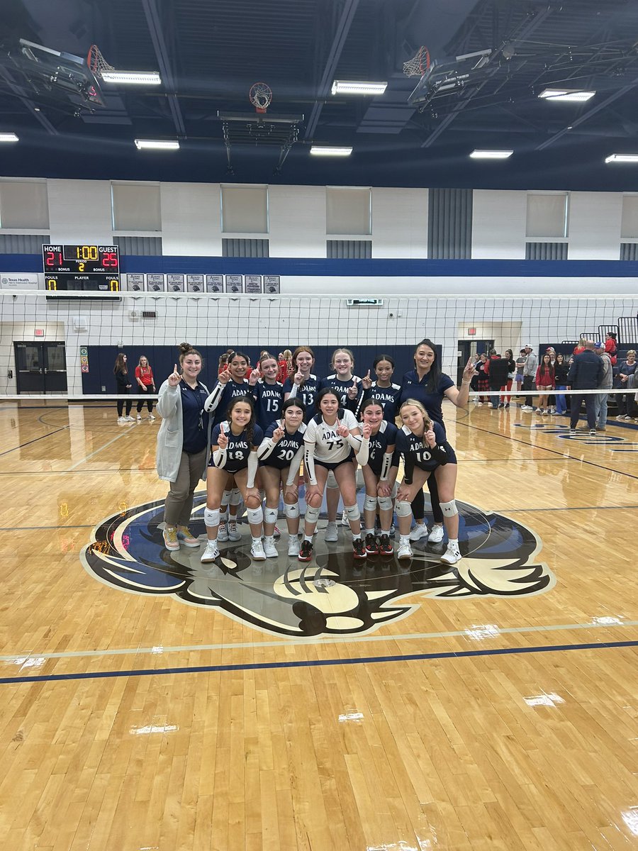 NISDAthletics's tweet image. Adams 8th grade A Team ends the season undefeated! Congratulations Adams Volleyball!
