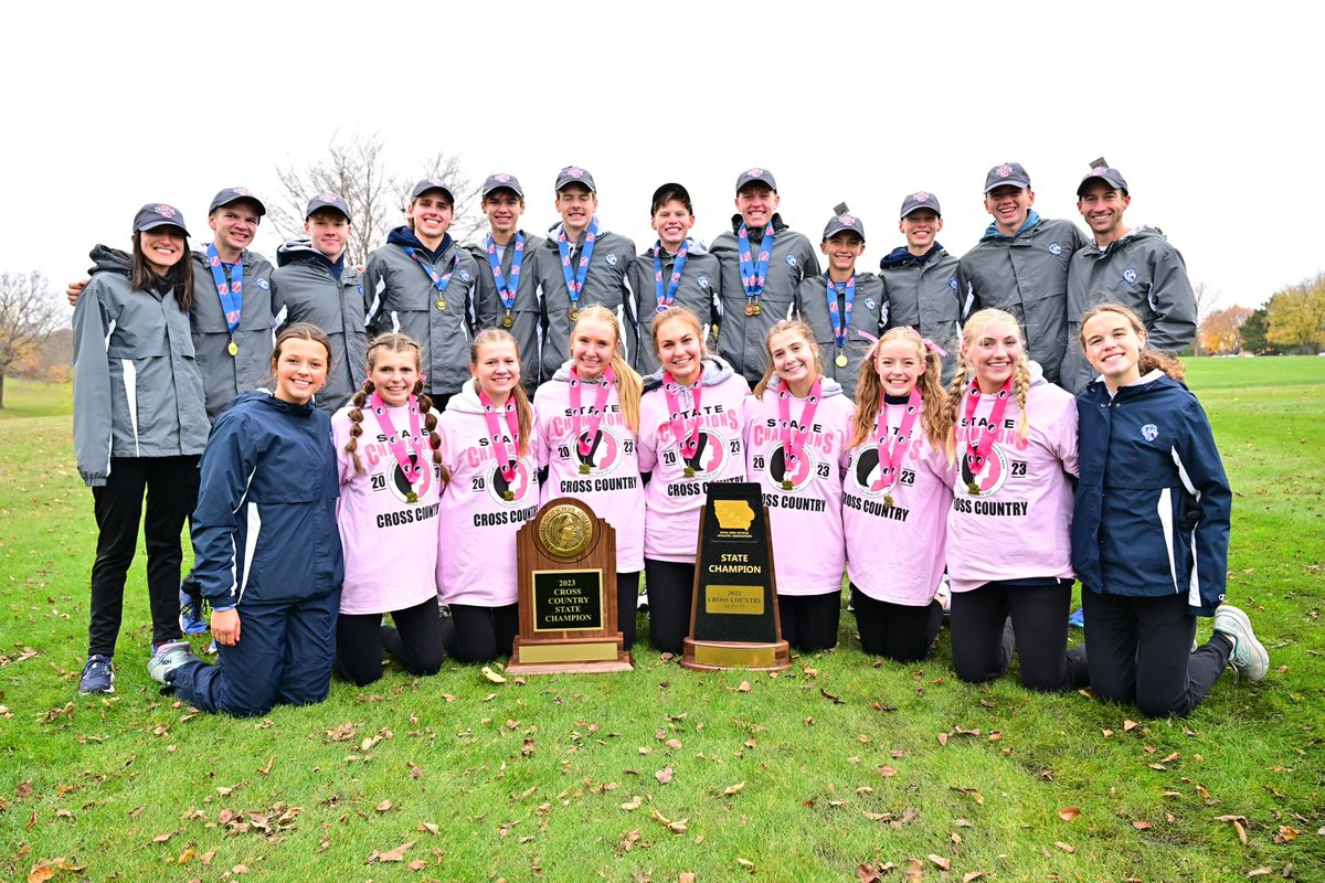 Des Moines Christian (@dmcathletics) on Twitter photo 🥇DMC Boys & Girls XC teams sweep the team titles in 2A. Second straight year for the DMC boys & first ever team title for the girls! 📸 <a href="/druewolfephoto/">Drue Wolfe Photography</a> 🥇DMC Boys & Girls XC teams sweep the team titles in 2A. Second straight year for the DMC boys & first ever team title for the girls! 📸 <a href="/druewolfephoto/">Drue Wolfe Photography</a>