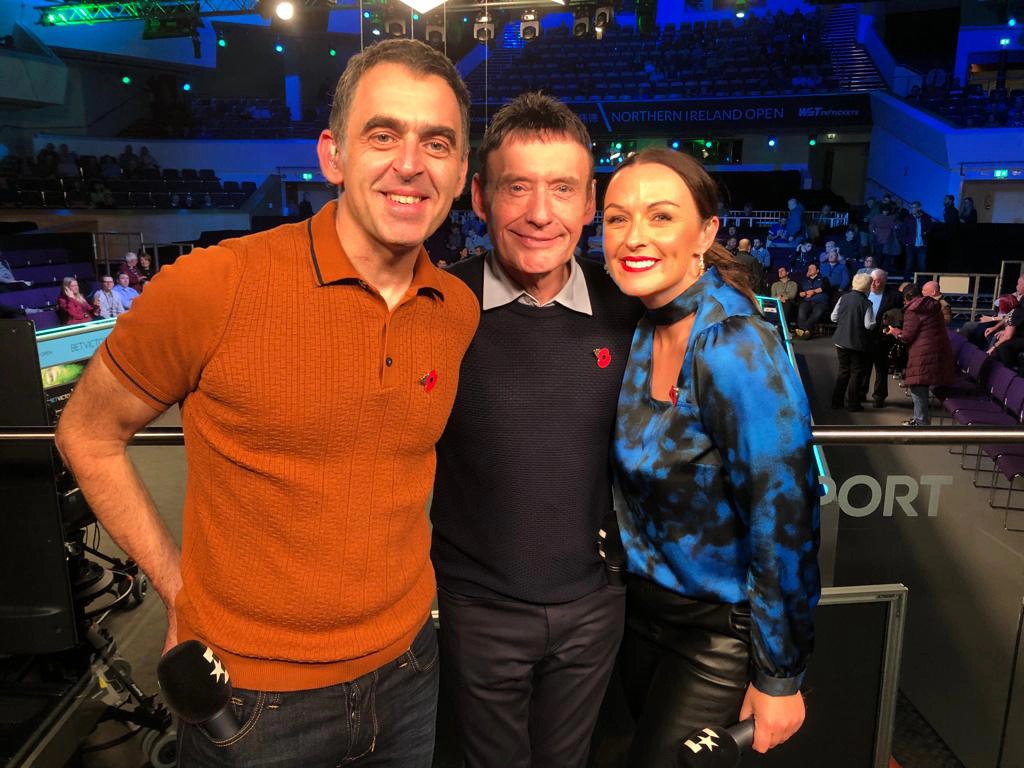 Saturday night with these two 🤩 #homenations @jimmywhite147 @ronnieo147 #snooker