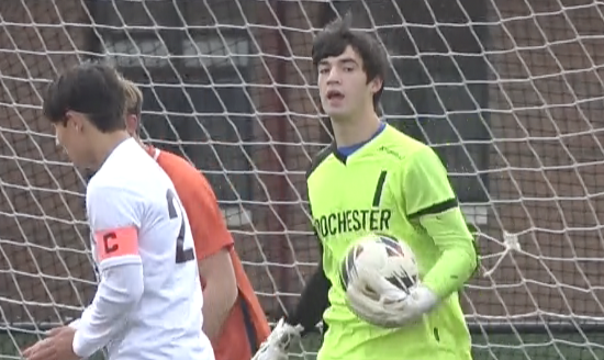 Reid’s Goal Sends Rochester Soccer To Super Sectionals   channel1450.com/2023/10/28/rei…