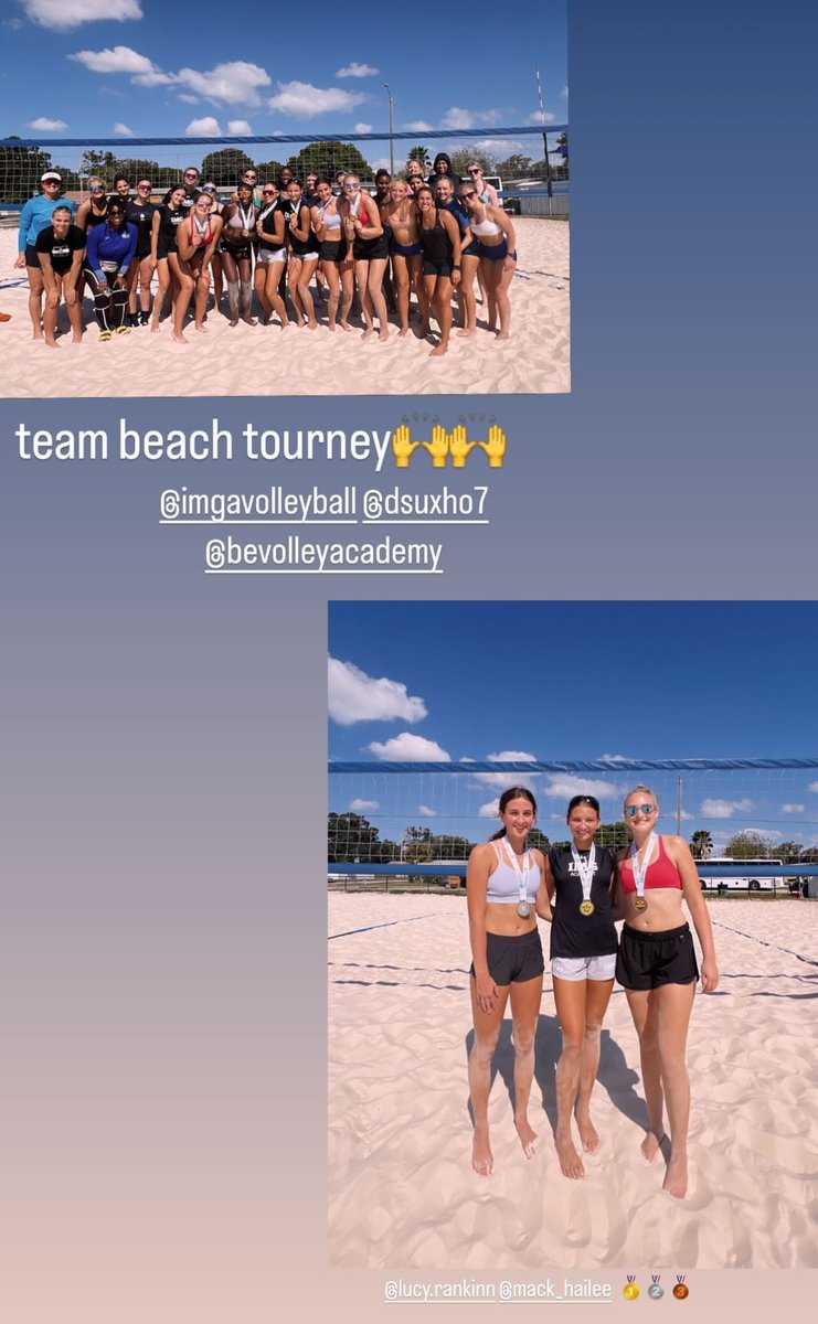 Team beach tourney today in St Pete! ☀️🌊⛱️🏐 #imgavolleyball <a href="/DSUXHO7/">Donald Suxho</a> <a href="/IMGAVolleyball/">IMG Academy Volleyball</a> <a href="/LucyRankinVB/">Lucy Rankin</a> <a href="/mack_hailee1/">Hailee Mack</a>