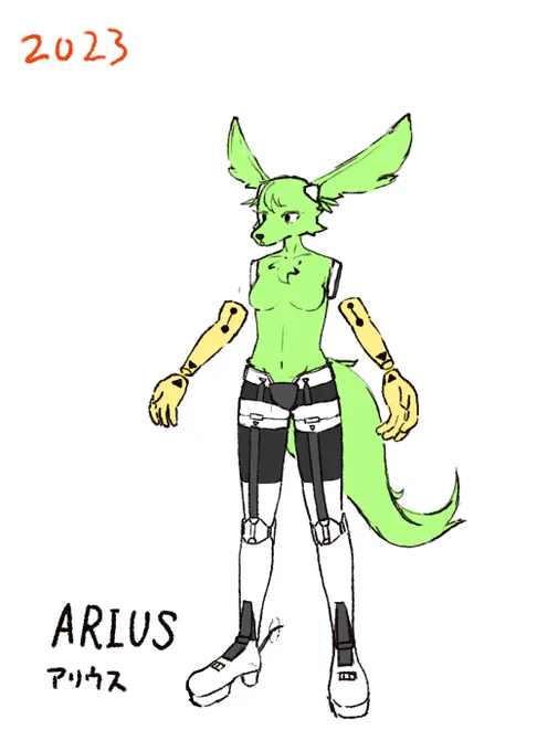 2018年にVRChat用にモデリングしたオリジナルキャラクター「ARIUS」のリモデルを計画しているので(計画してるだけ)、それにあたりデザインを変更を行いました。 デカくて邪魔な手を小さく、お粗末だった下半身のディティールを強化。手はたぶんもう少し大きくします。 