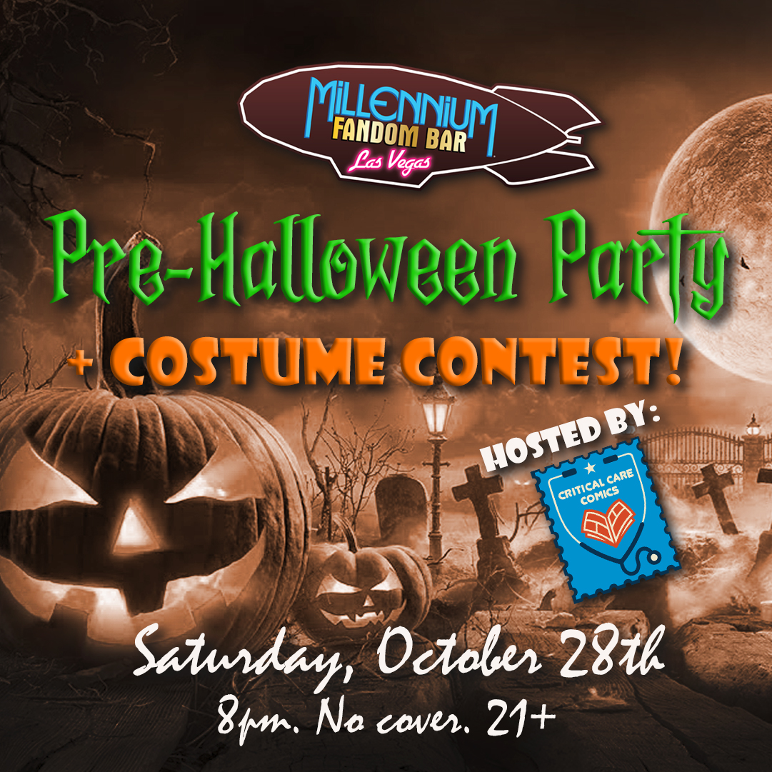FandomBarLV's tweet image. SAT 10/28: Welcoming #FOODTRUCK: #Smileypies! 😋 #FandomFun #SpookySzn #MillenniumFandomBar #fandom #fandombar #cocktails #mocktails #cosplay #LasVegas #HalloweenParty #Criticalcarecomics #CostumeContest