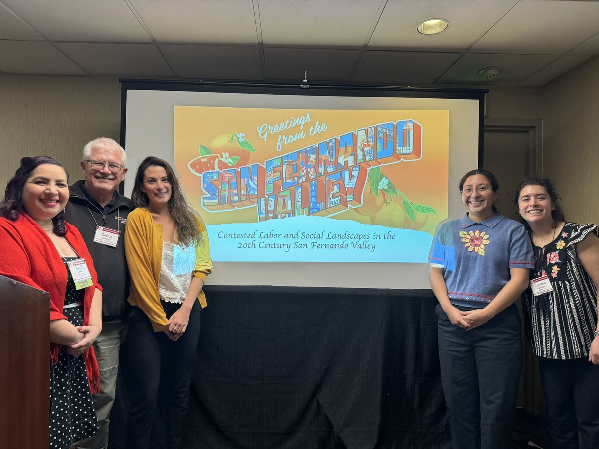DaisyRHerrera's tweet photo. Today’s #WHA panel was absolutely amazing. I love how all of our work overlaps in looking at race and place in the #SanFernandoValley. This was my best presentation yet centering on Pico Court. I even convinced the WHA to place us in the SF Room! https://t.co/D8c2tNmKnq