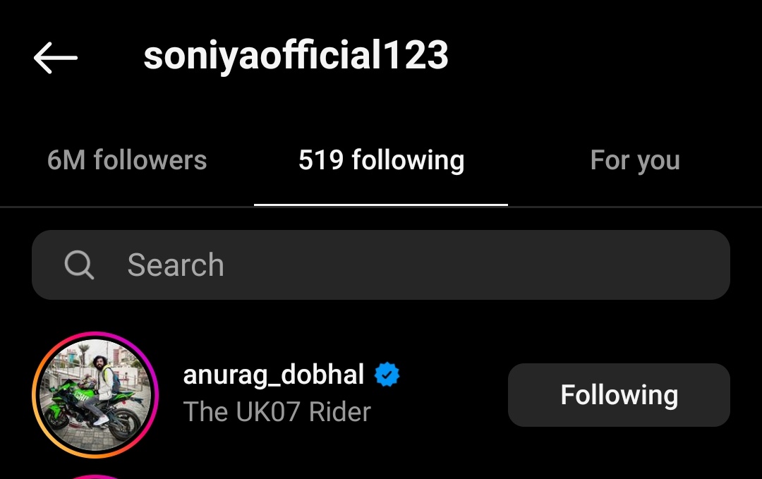 <a href="/ColorsTV/">ColorsTV</a> <a href="/uk07rider/">Anurag Dobhal</a> #BBKingBabuBhaiya
<a href="/soniyaofficial9/">Soniya Bansal</a>  follow <a href="/uk07rider/">Anurag Dobhal</a> on Instagram...