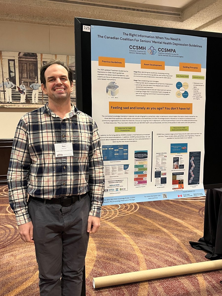 It has been a busy week for us! We were pleased to present posters about depression in older adults clinical guidelines and our new/upcoming social isolation and loneliness guidelines during @afhto. #depression #socialisolation #loneliness #clinicalguidelines