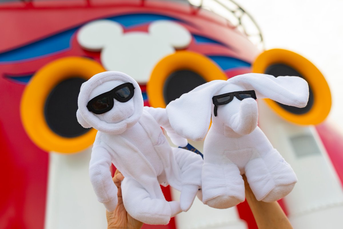 DisneyCruise's tweet photo. Bring some cruise magic home with these Towel Animal plushes! Which one are you getting first? Let us know in the replies 🐒🐘 https://t.co/QevjMcWN03
