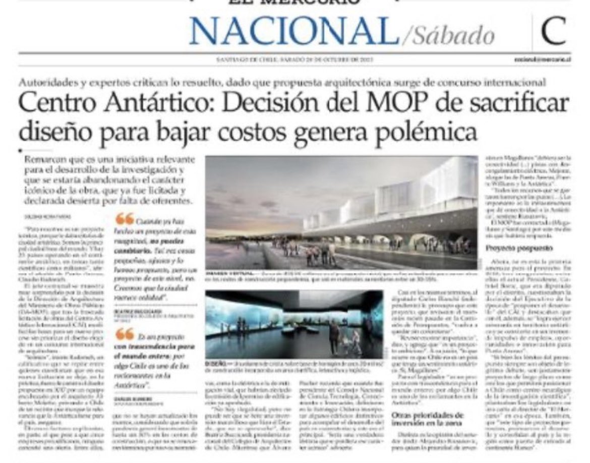 Hay proyectos emblemáticos que implican una visión de estado y a largo plazo. Es el el caso del Centro  Antártico  Internacional. Gore, Ciencias, MOP, RREE deben alinearse  en torno a este objetivo común,con el mejor de los estándares, sin dejar de lado las urgencias regionales.