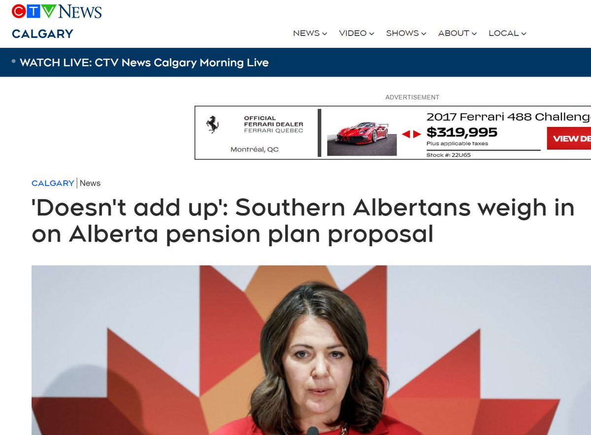 “Everyone here, including yourself, knows there's no world - none -- where Alberta gets half the Canada Pension Plan. It's based on insanity."

calgary.ctvnews.ca/doesn-t-add-up… #ableg #abpoli #yyc #yeg #edmonton #calgary #yql #reddeer