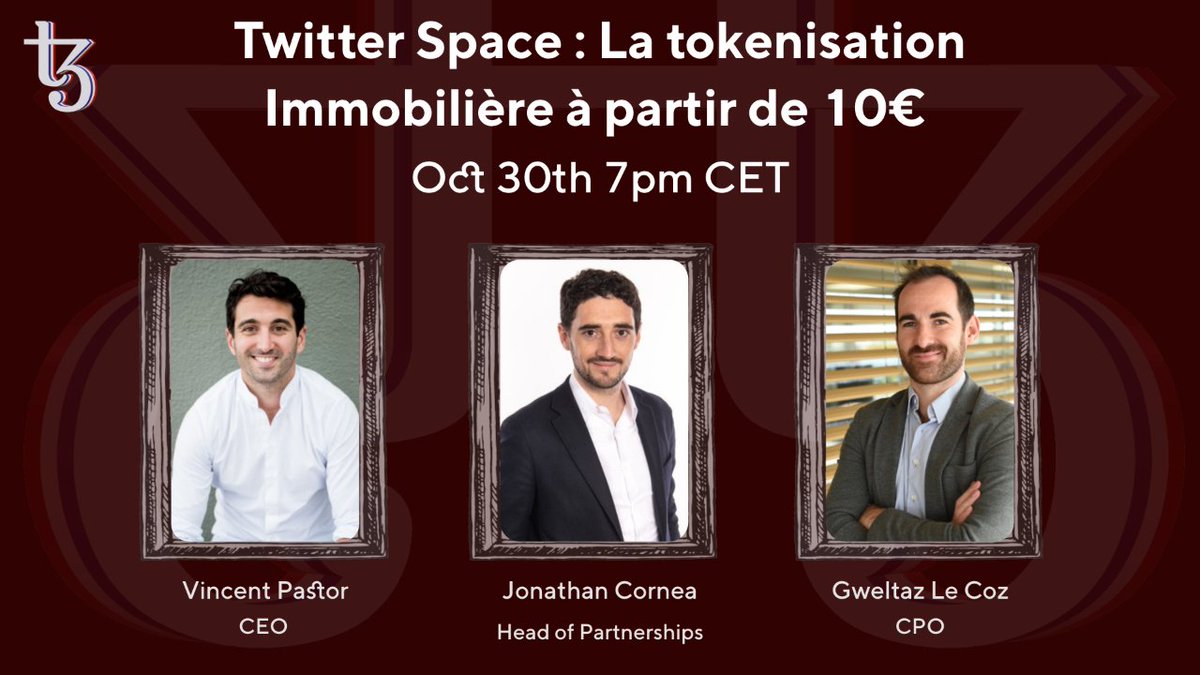 🚨 #TwitterSpace le 30/10 à 19h ! 

Découvrez avec nous <a href="/getfraktion/">Fraktion</a>, l’investissement tokenisé dans l’immobilier à partir de 10€ 🚀

👇👇
x.com/i/spaces/1ZkKz…