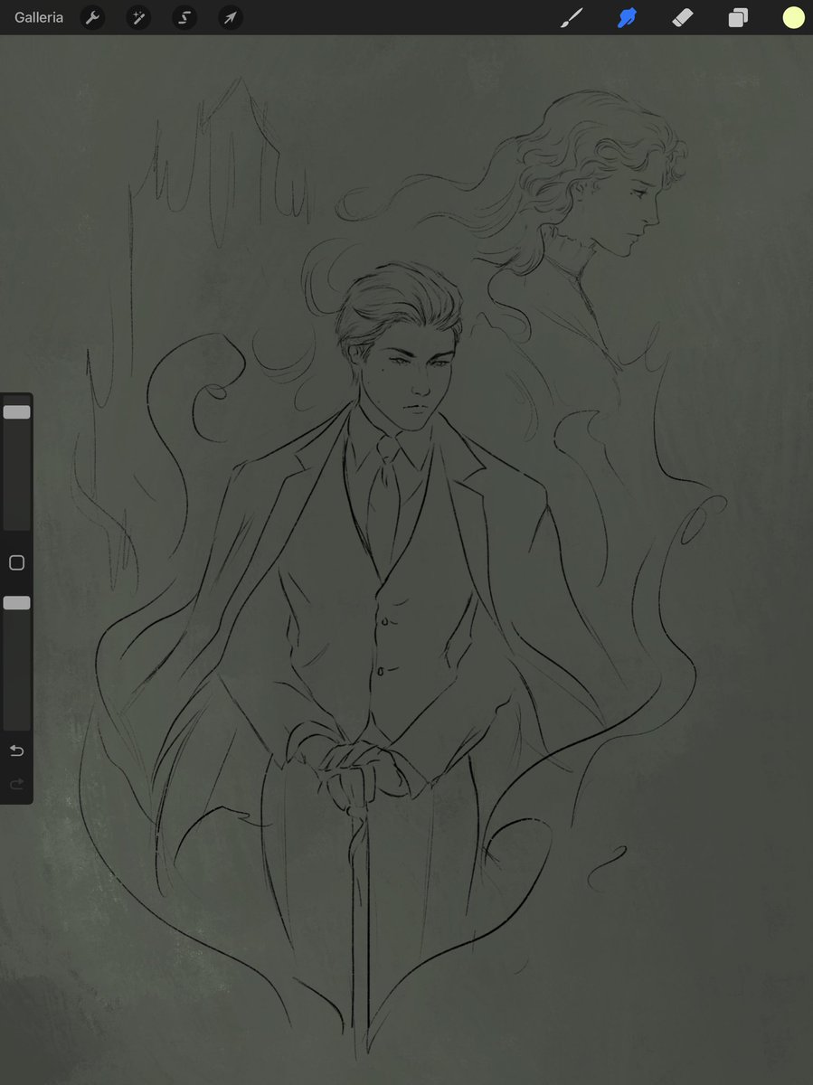 In a universe where i don’t have school deadlines maybe- maybe- I would take my time to render this messy sketch #OminisGaunt #HogwartsLegacy #HogwartsLegacyMC