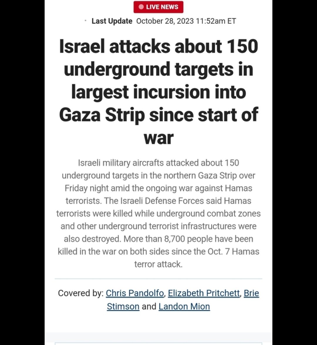 justjay1776's tweet photo. In the words of @Leeleeliberty11  Israel wasn’t caught sleeping. 

Israel allowed this “attack” to happen. 

Once you realize worldwide governments manufacture war purposely because it’s profitable and yes, they sacrifice their people…bc they’re “currency”. 

Making sense yet? https://t.co/tHz6GaJAK9