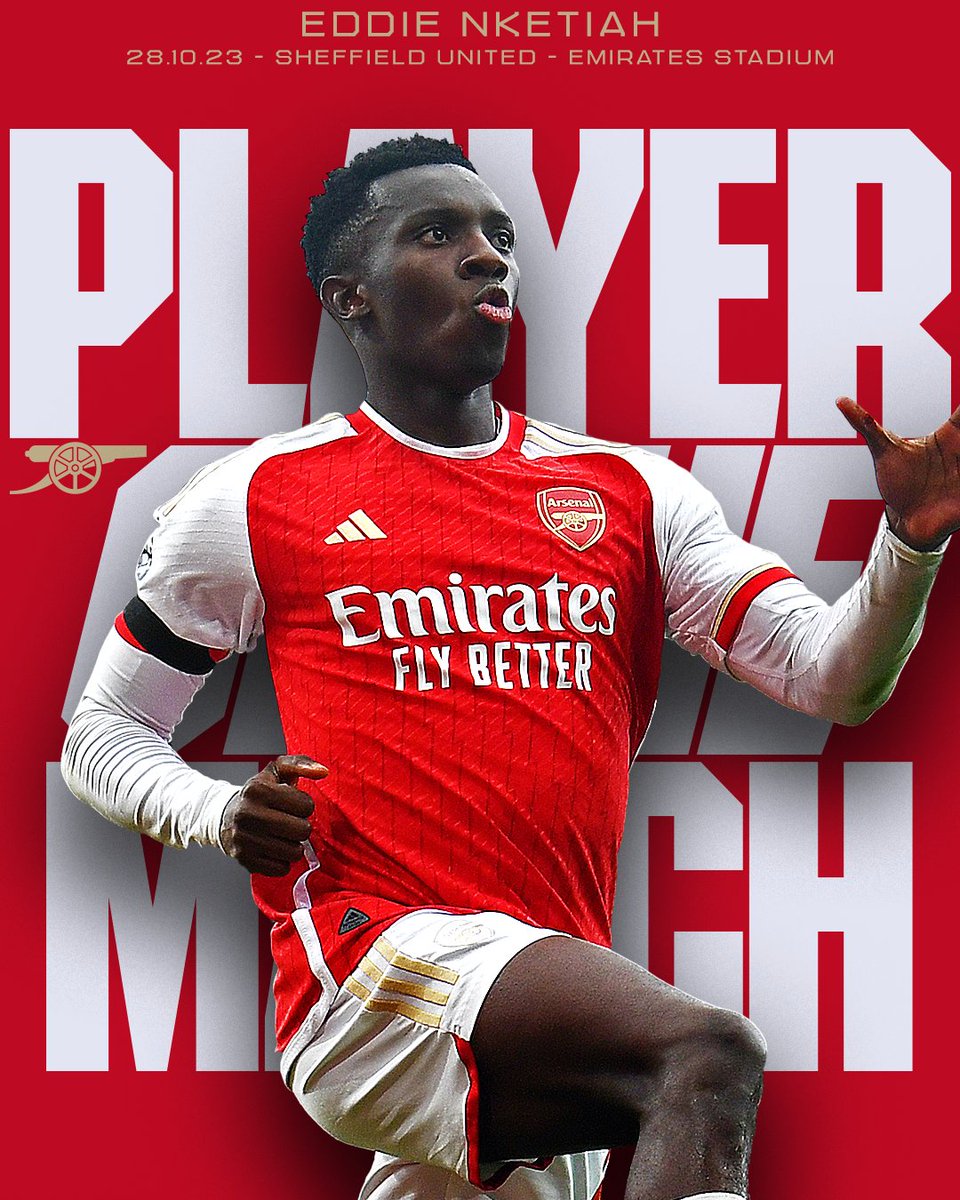 Arsenal's tweet photo. Our Player of the Match against Sheffield United?

🎶 Eddie! Eddie! Eddie! 🎶 https://t.co/ezoIQC2JBf
