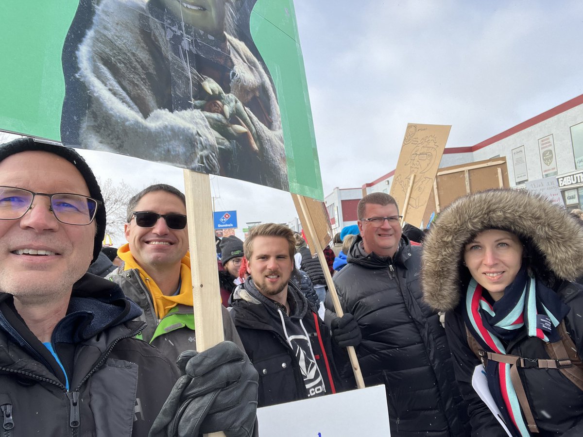 SW Teachers taking a stand for public education at the Saskatoon Mini-rally!