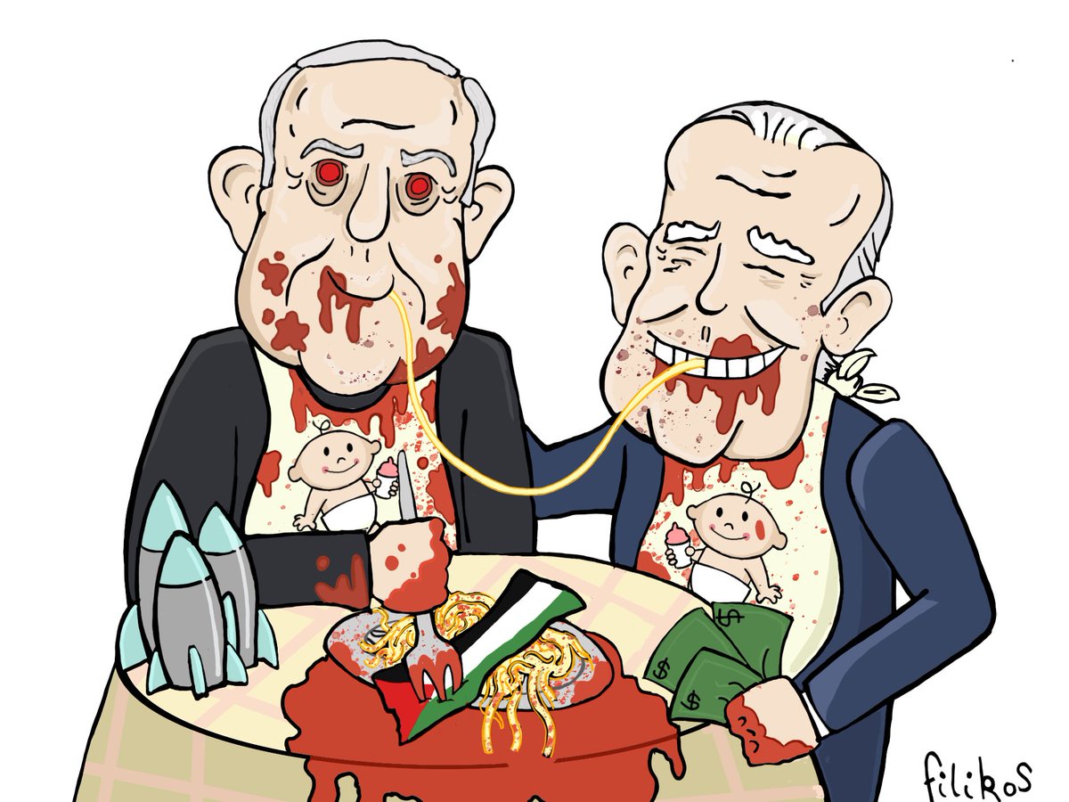 FilikosA's tweet photo. #Gaza #Biden #Bibi #NetenyahuWarCriminal #freepalestine #GenocideinGaza https://t.co/3sT4BHuB8k