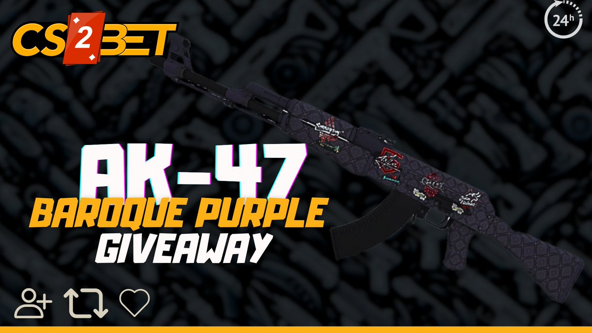 CSGOBETCLICK's tweet image. AK-47 | Baroque Purple - Minimal Wear - Giveaway 🎁

➡️ TO ENTER:
⚡️Retweet
⚡️Follow us
⚡️Tag 2 Friends 
⚡️Visit cs2bet.com

The winner will be rolled in 24 hours! 🕰️
#CSGO #CSGO2 #CS2 #CSGOGiveaway #CSGOGiveaways #CS2Giveaway #CS2Giveaways