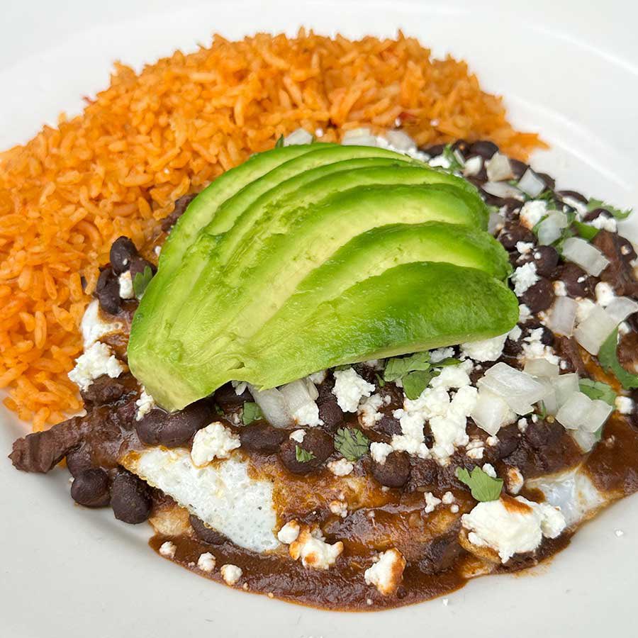 This Weekend's Scary Good Special!
Available 10/28-10/29 ONLY!

Julio's Steak &amp; Black Bean Huevos Rancheros

Crunchy corn tortillas with 2 cage free eggs (any style), topped with steak and black bean chili, onions, cilantro, feta cheese and fresh avocado served with Spanish rice.