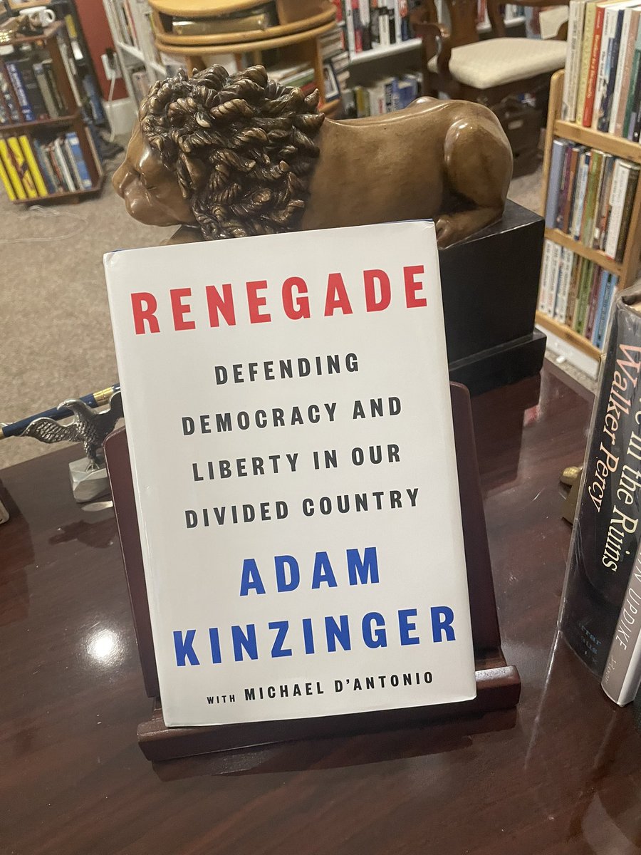 drmoore's tweet photo. Look what just arrived in the mail: Renegade by our friend @AdamKinzinger It comes out this Tuesday: https://t.co/rVVc9CDU5G