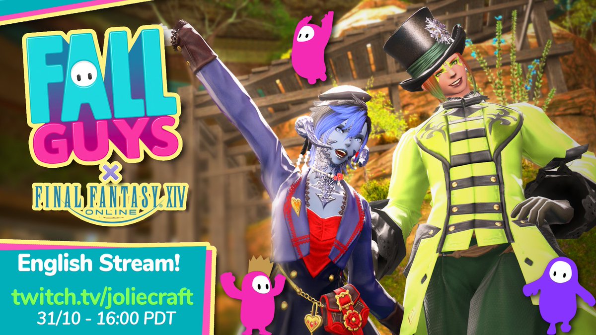 JolieCraft_pru's tweet photo. 🚨LADIES AND GENTLEMAN AND WARRIORS OF LIGHT, HEARKEN UNTO ME!🚨

Today I come bearing to you all MY FIRST ENGLISH LIVESTREAM! 🇺🇸🇬🇧 

Playing the critically acclaimed #FFXIV collab with FALL GUYS???

I'll see you on the golden halls of the GOLD SAUCER!
https://t.co/BE1WZTHGlR
pru https://t.co/8RfGPOg7N5