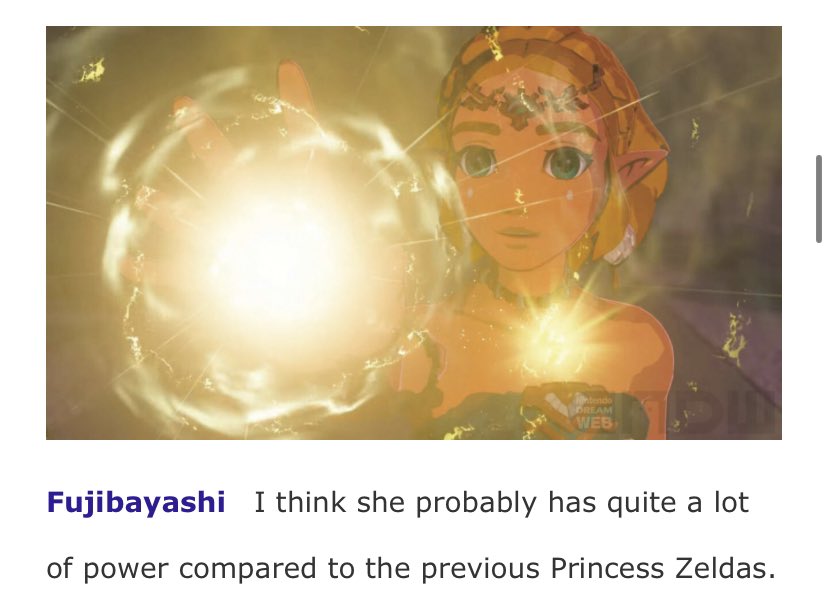 It seems that it’s confirmed that BotW/TotK Zelda is in fact the strongest of all the Zeldas in the series!
I’m proud of her💛😭