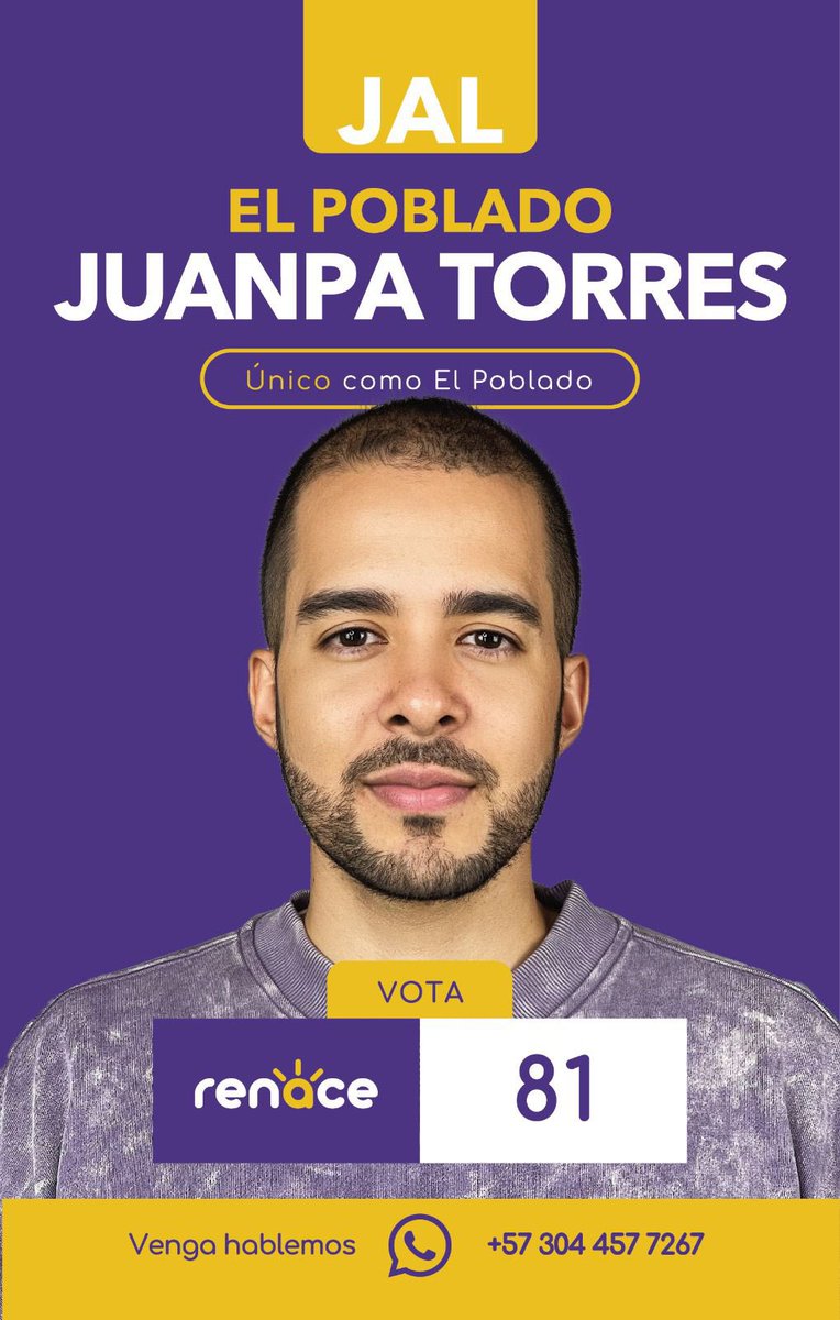 Yo respeto mucho las decisiones políticas de las personas, pero se que para las JAL, mucha gente no tiene idea por quien votar. Así que si votan en El Poblado, les sugiero este hombre que desde hace muchos años trabaja por la promover la participación en esa comuna. Confianza