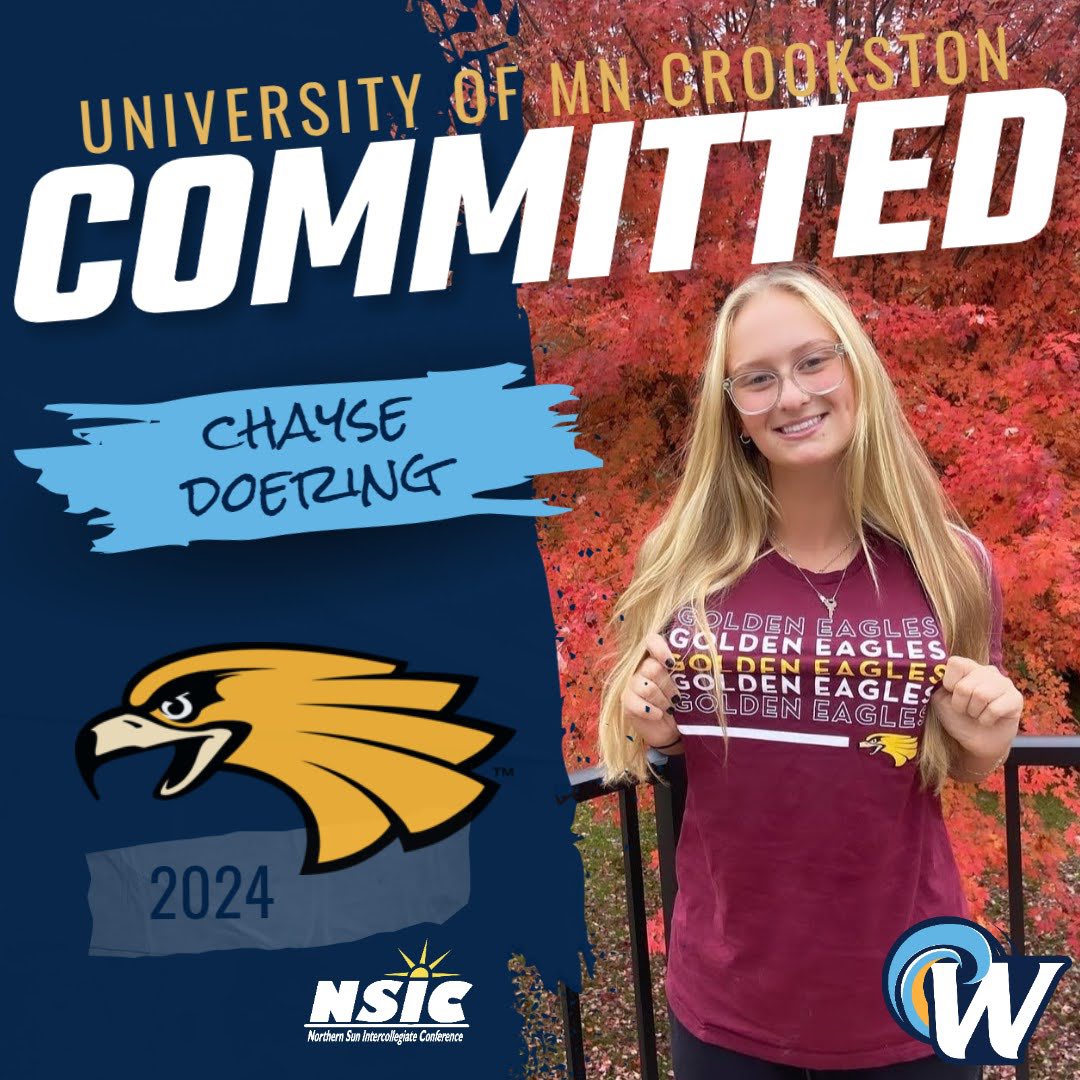 Congrats to <a href="/Chayse_Doering/">Chayse Doering</a> on her commitment to the University of Minnesota Crookston! Chayse is a strong centerfielder and leads off a talented lineup for the Waves 18U National team. She is also a captain for the powerhouse Shakopee Sabers. We could not be more proud!