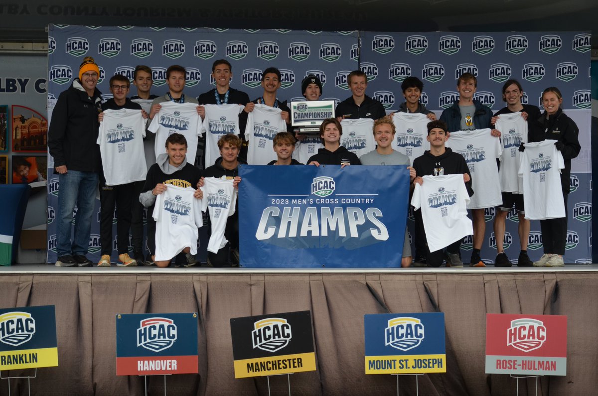 HCACDIII's tweet photo. Congrats to our 2023 HCAC Men's Cross Country Champions, @muspartans!  

The Spartans finished today's race with a score of 41 points - led by the 2023 Most Outstanding Runner, Enrique Salazar and 2023 Coach of the Year, Brian Cashdollar!

 #TheHeartofD3 | #D3Cross https://t.co/KDpVBY0kf1
