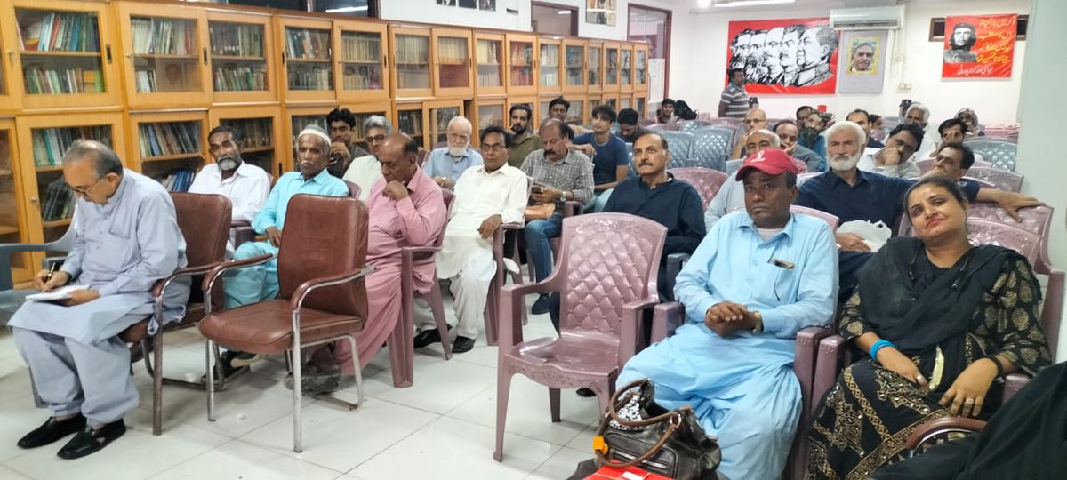 AWPKarachi's tweet photo. Glimpses from today's 4th district congress of AWP #Karachi

We hope the new cabinet will continue to struggle for the liberation of all oppressed and organize the party amongst workers and peasants. 

We dedicate this occasion to the struggle for a #FreePalestine https://t.co/ky2JPOEBSX