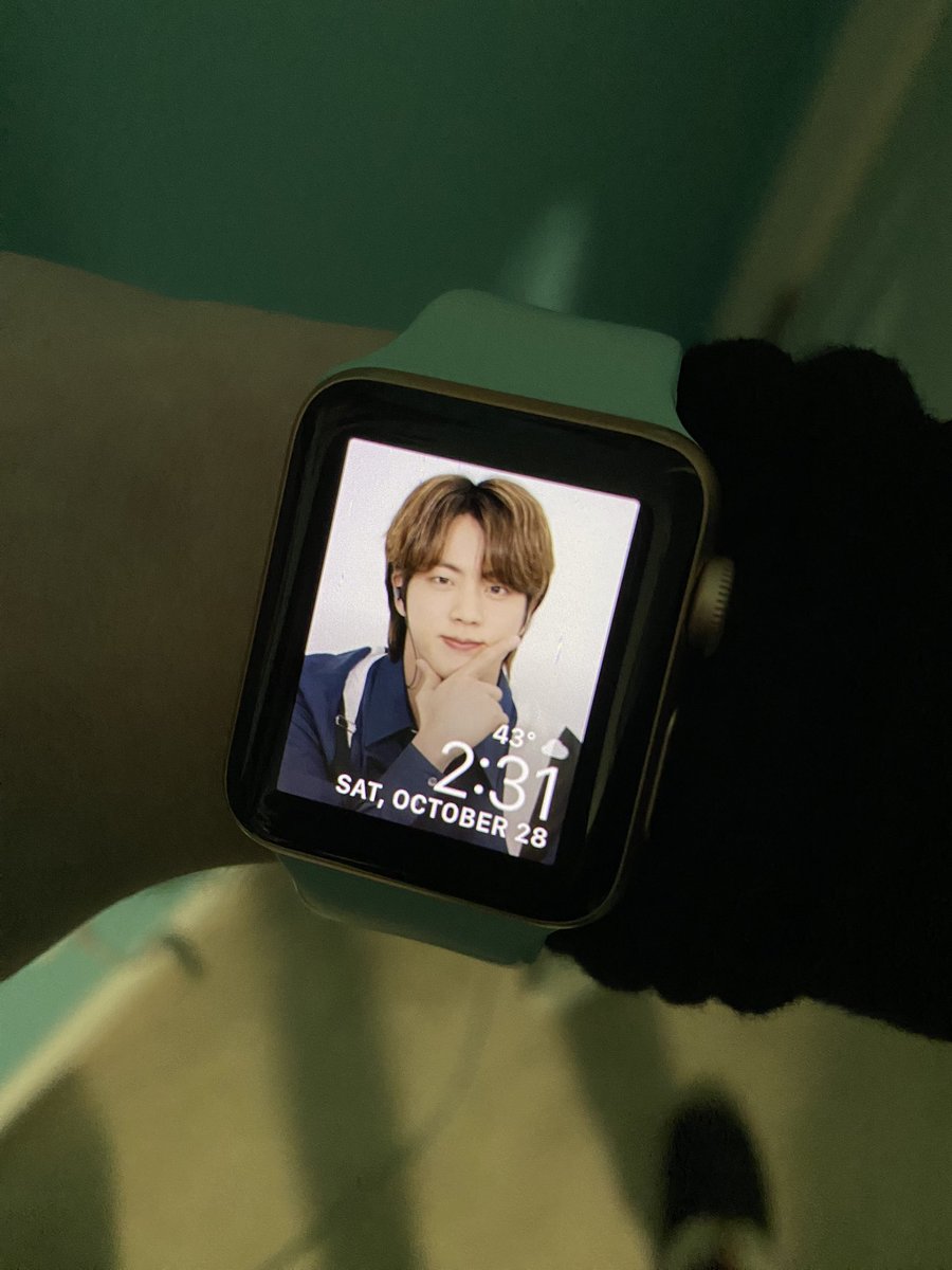Bro while I was signing for my new car the dealer asked me who the special boy on my watch was 😭

I never go outside so I totally forgot I had Jin set to my watch face. 😭
#BTS #BTS_JIN