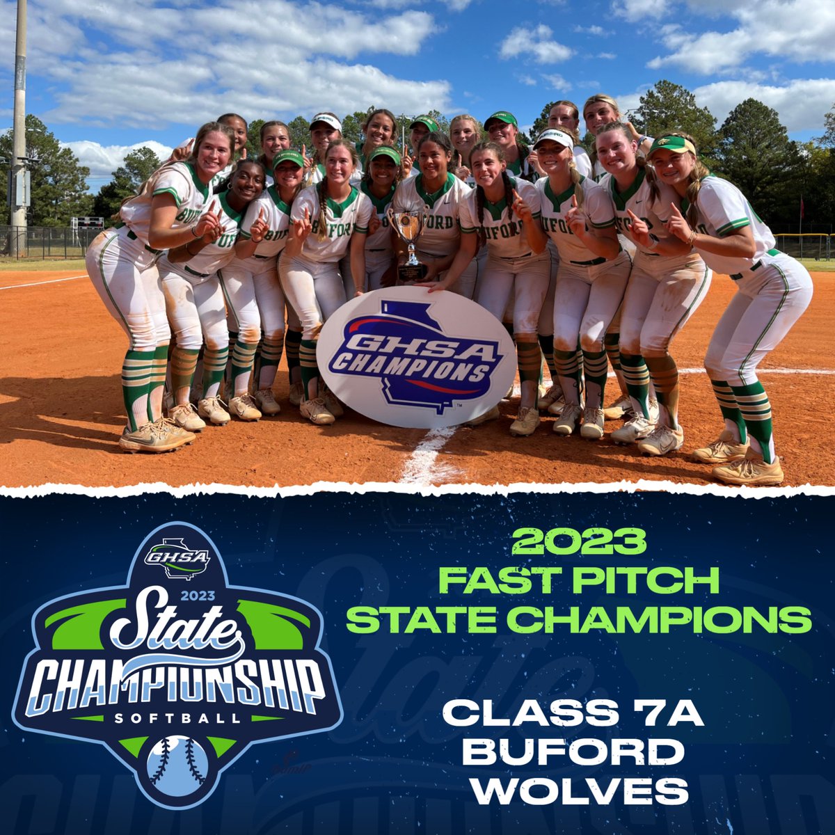 2023 State Fast Pitch Softball Championship
Class 7A Champions <a href="/BWolvesSoftball/">Buford Wolves SB</a> 
@WilsonSportingG @GCsports <a href="/MizunoFPitchNA/">Mizuno Fastpitch USA</a>