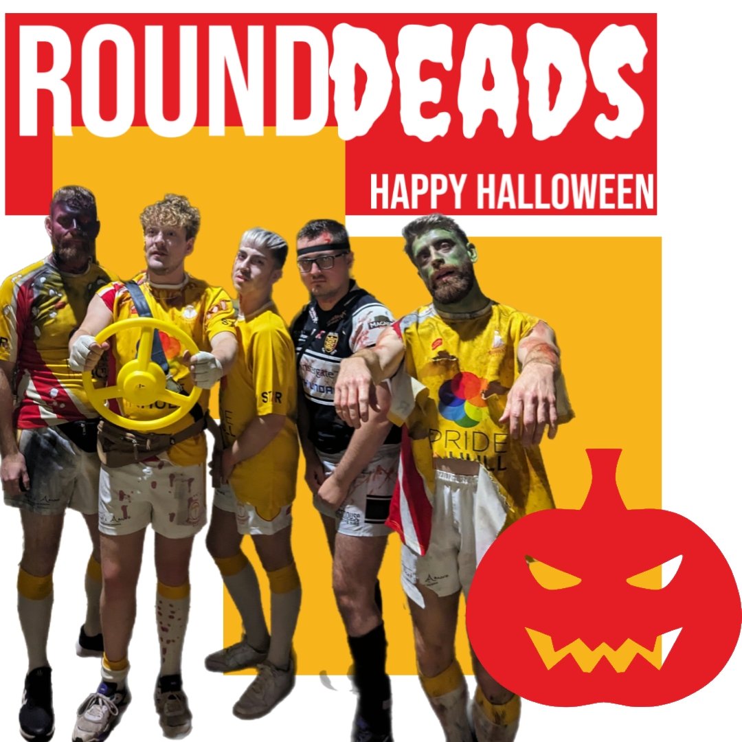 🎃⚰️HAPPY HALLOWEEN⚰️🎃
Happy Halloween from our rugby team to yours and to everyone celebrating this weekend! 
#happyhalloween #roundheads #hull #rugby #igr