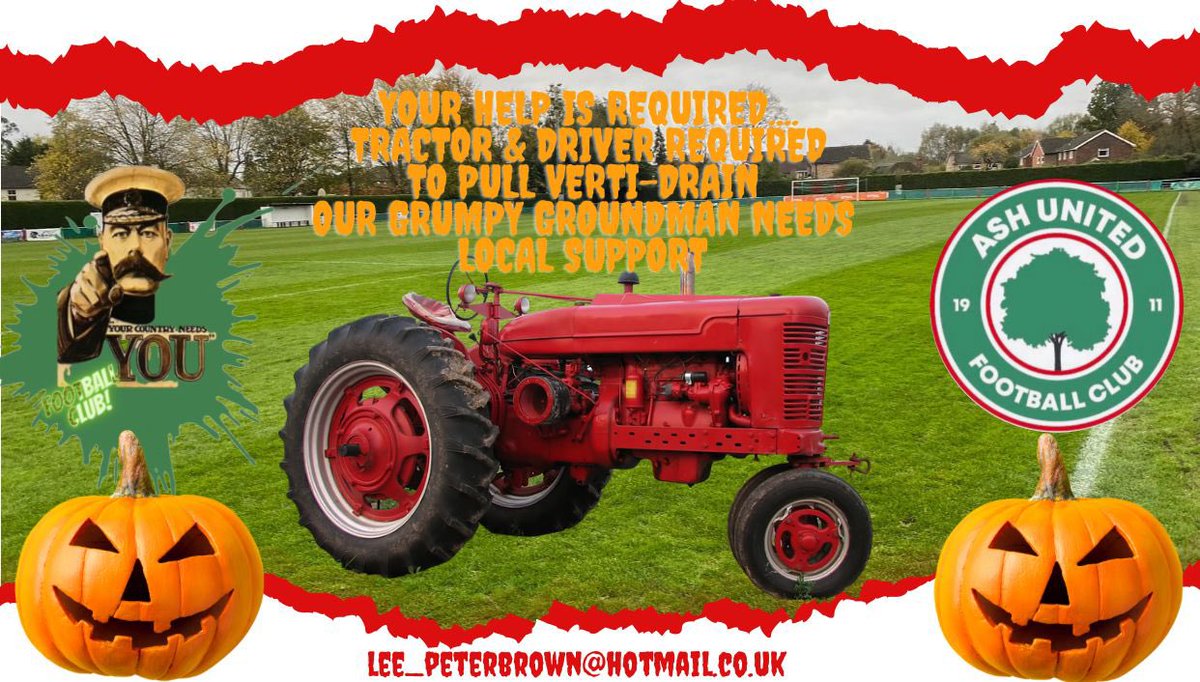 #groundworkers #plant #tractors #Groundskeepers we need your help if you have a tractor and the means to pull the verti drain- we will in return offer free advertising at the club to support your business- We have a tractor but its broken <a href="/grumpywat/">Grumpy groundsman</a> so we need a tractor 🚜🙏