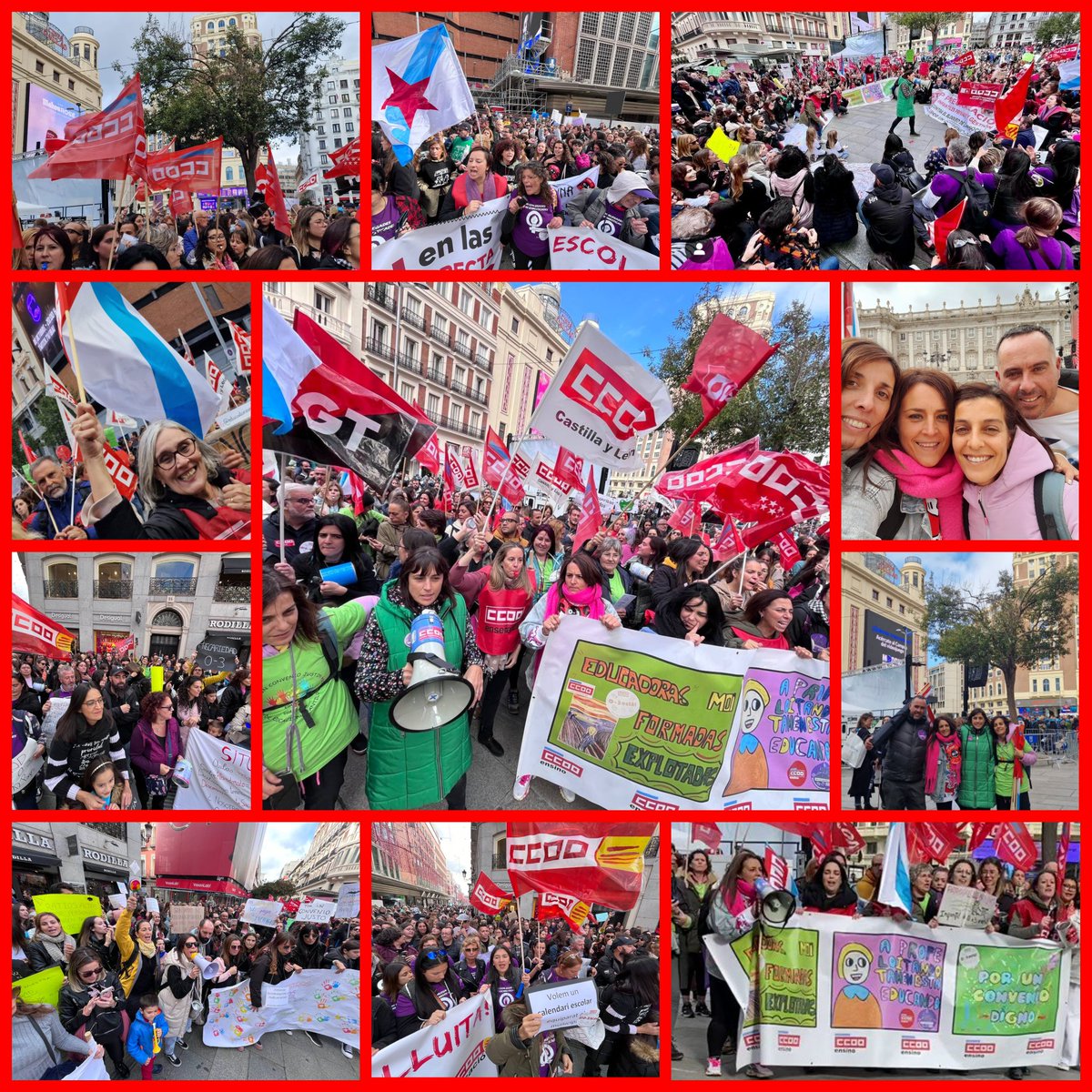 Hoxe en Madrid loitando ao carón destas compañeiras bravas! Loitando por un convenio xusto e salarios decentes! Loitando pola súa DIGNIDADE!

PATRONAL ESCOITA: INFANTIL ESTÁ EN LOITA!!!!

🩵💪✊️

#ccoosemueve #escuelasinfantiles #salariooconflicto