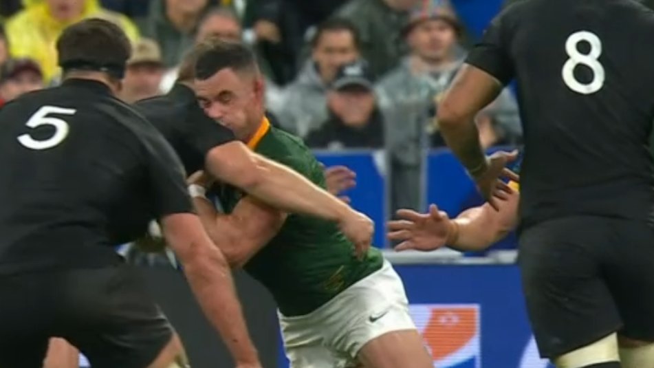 Another card for NZ!

Sam Cane this time. This looks red. First in a Rugby World Cup.

#RWCFinal #NZLvRSA