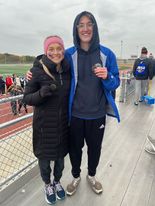 Kayleigh Norris defends her Class 4 District 4 championship with a time of 18:17.  Steven Overbay runs career PR of 18:00 to finish 25th in boys race and qualify for state.  Quinn Julien runs 24:11 for a career PR.   Norris and Overbay qualify for state for the second time.