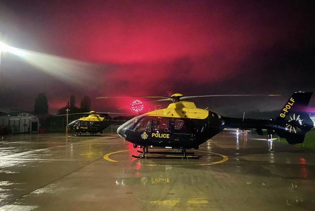 A busy shift for crews in the region. Benson refuelled at North Weald following a job which required us to land to assist ground units. Both aircraft on the pad treated to fireworks #NPAS999 ^LJ
