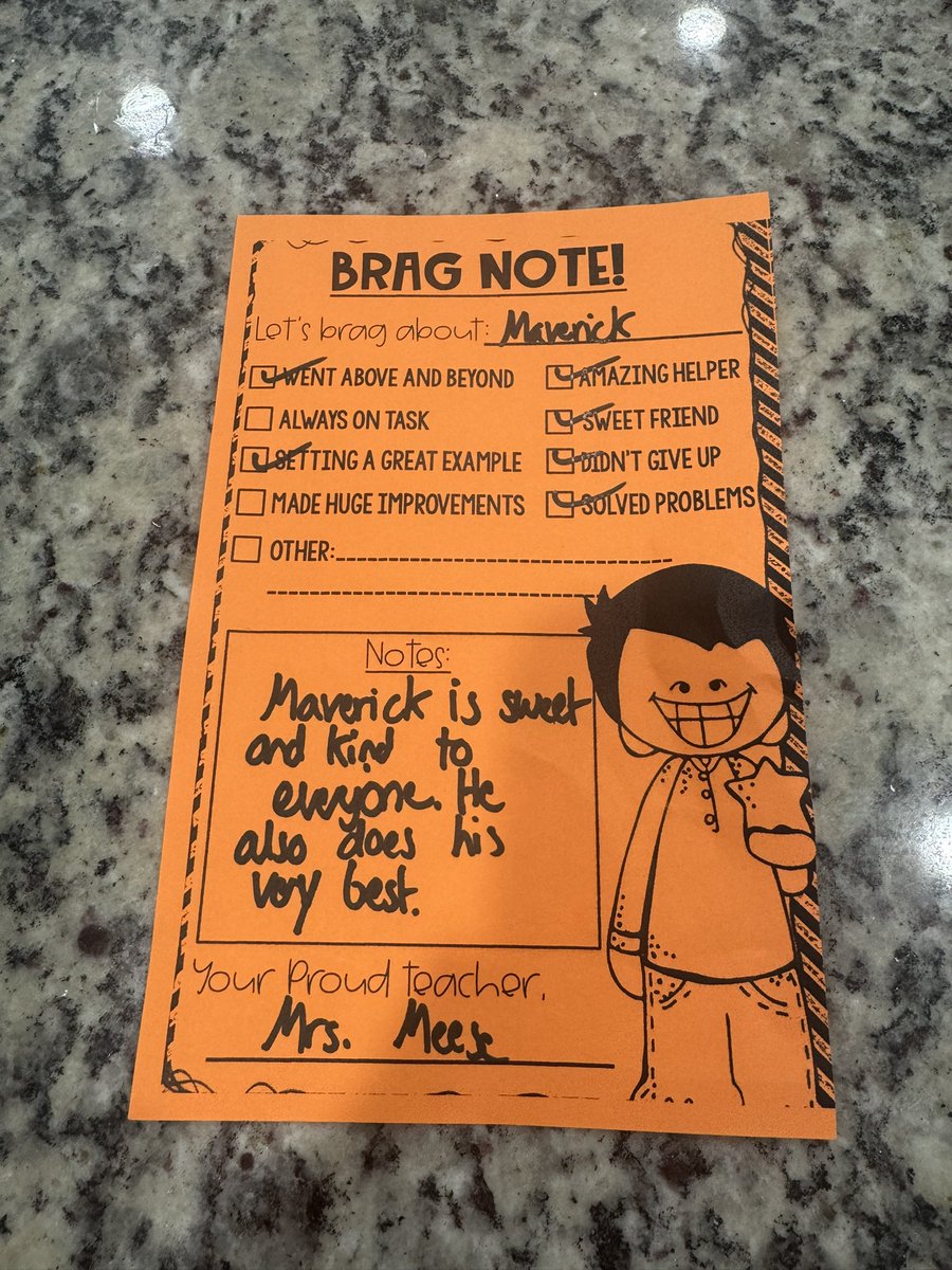 holdfastmcleod's tweet photo. Thank you @MeeseMrs this makes me feel like we are raising a good human. He seems to be thriving this year! Hats off to @WISDLagway and @ddekoch for getting us this far! https://t.co/PzO3z0IMkN