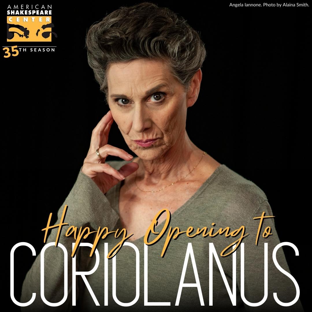 Happy opening to CORIOLANUS, now playing thru 11/18! Unbending pride &amp; untrammeled power make a deadly mix in Shakespeare's riveting political drama. Produced in ASC's Actors' Renaissance style, this rarely-produced Roman tragedy is a must-see. Get tix &gt; amshakes.center/coriolanus
