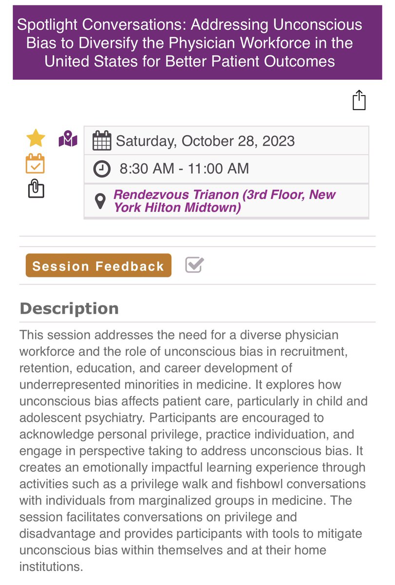 Wrapped up #AACAP2023 with this wonderful session! #MedTwitter #PsychTwitter #AcademicTwitter #Diversity #inclusion #Belonging #healthcare