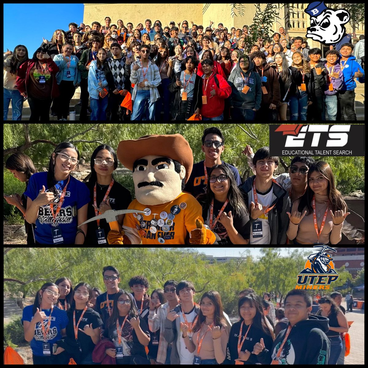 JesseHHdz's tweet photo. Bowie HS Seniors &amp; Juniors participated in UTEP’s Orange &amp; Blue Day! O&amp; B Day is UTEP's biggest open house event.  Students learned about majors and colleges they’re interested in and discovered what being a future miner holds. @ETS_UTEP @celestecjacquez #ItStartsWithUs https://t.co/yAADtQ4NZp
