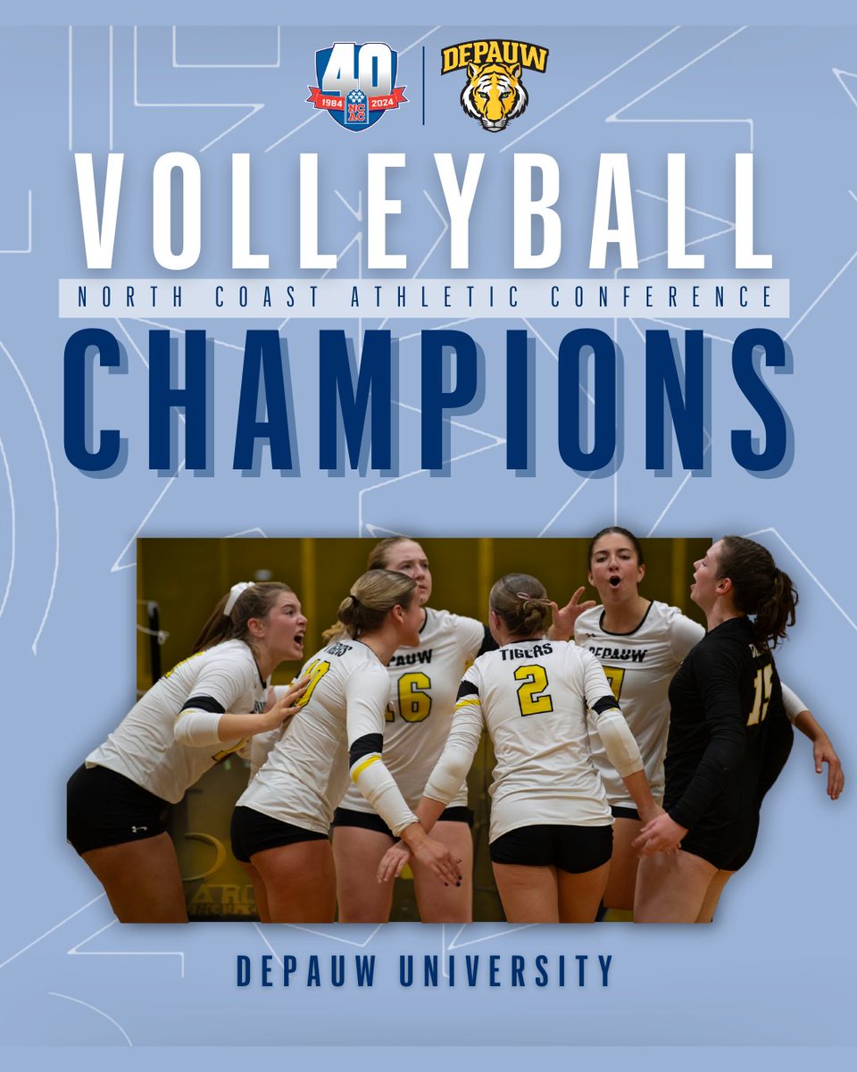 The <a href="/depauwtigers/">DPUtigers</a> are the 2023 <a href="/NCAC/">NCAC</a> Volleyball Champions!

#NCACPride | #NCACvb23