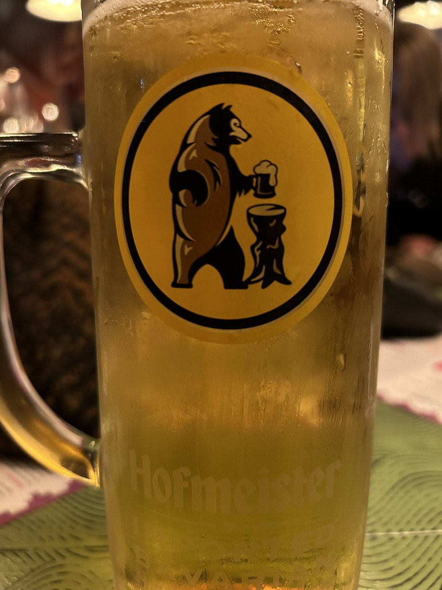 I’m drinking Hoffmeister. True story. #followthebear